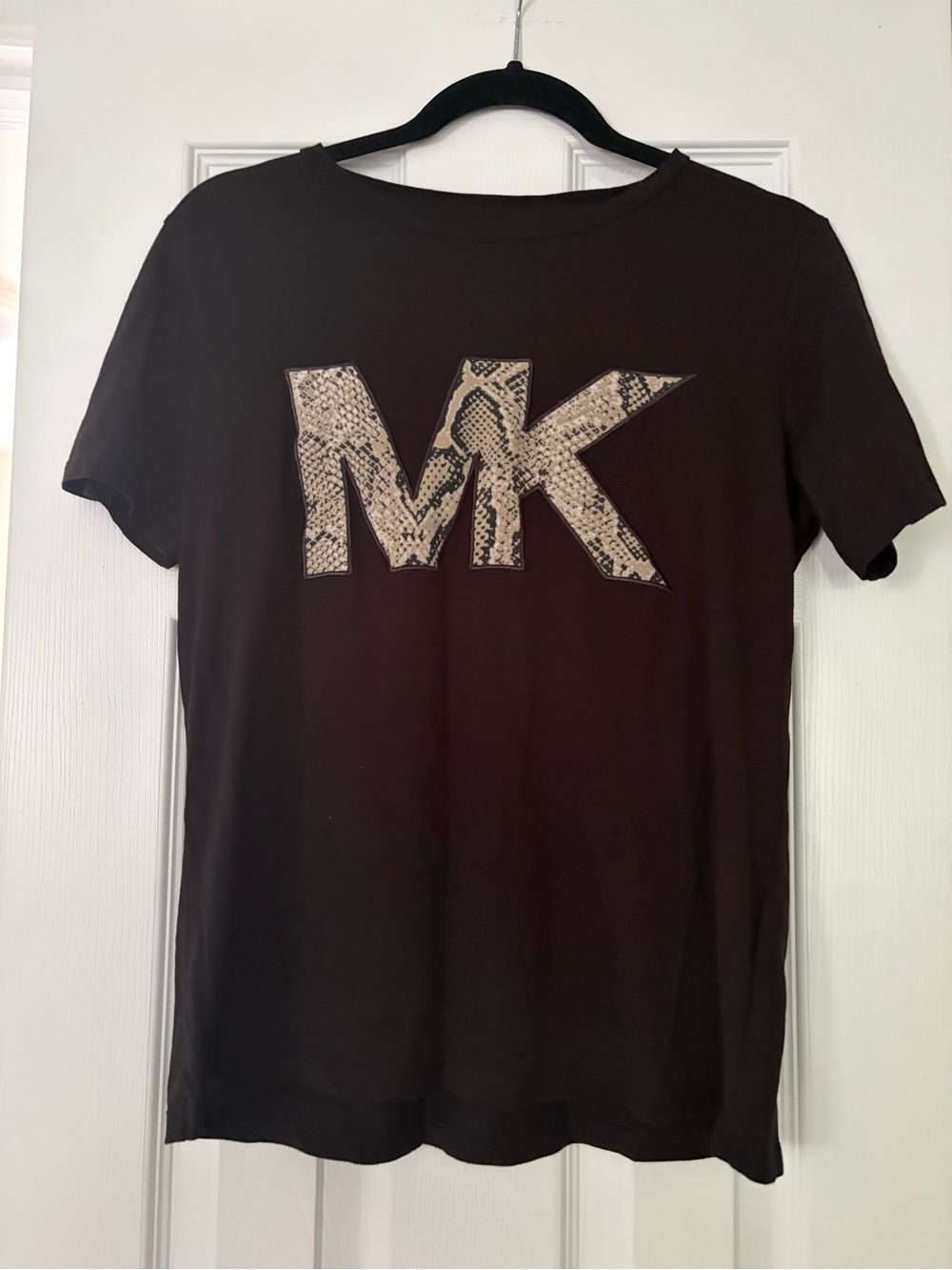 Michael Kors Black Crewneck Logo Tee